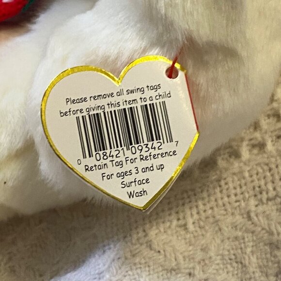 Ty Snowboy Beanie Baby Buddy Plush Snowman With Red Hat & Scarf - Picture 3 of 13